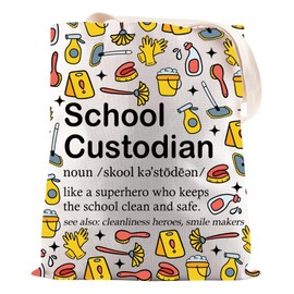 JNIAP Custodian Worker Gift Custodian Definition Tote Bag Custodian Appreciation Gift For Her (Sch Custodian Definition Tote Bag)