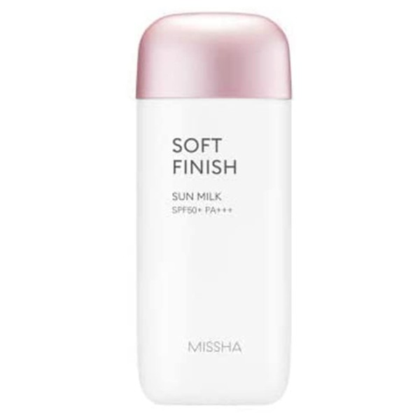 MISSHA All Around Safe Block Soft Sun Milk SPF 50+ / PA+++ 70ml I No White Cast Skin Smoothening Sunscreen Double Layer Blocking System