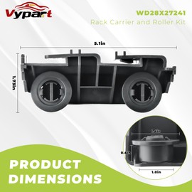 WD28X27241 ge Dishwasher Lower Rack Roller - for GE Dishwasher Left and Right Side - Roller Carrier wd12x28078 Replaces for WD12X10438 WD12X10439 WD12X10446 | 4PCS