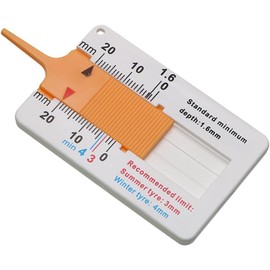 1Pc Brown Depth Gauge Tire Bearing Tape Measure 0-20 mm, Tools for Tires and Wheels