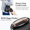 befen Black Crossbody Bag for Women Genuine Leather RFID Phone