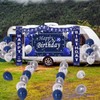 Blue Birthday Decorations, 37 PCS Blue and Silver Party Decorations