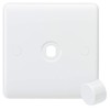 Knightsbridge CU1DIM Curved Edge 1 Gang Plate with Matching Dimmer