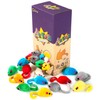 CHIWAVA 36PCS 4.1'' Furry Cat Toy Mice Rattle Small Mouse
