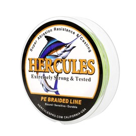 Hercules Super Cast 500M 547 Yards Braided Fishing Line 15 LB Test for Saltwater Freshwater PE Braid Fish Lines Superline 8 Strands - Army Green, 15LB (6.8KG), 0.16MM