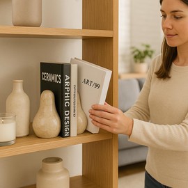 Creative Home Champagne Marble Bookends Set - Pear