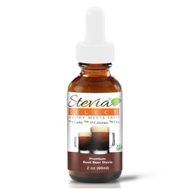 Stevia Select Liquid Stevia Drops - Keto Friendly Liquid Stevia Sweetener | Diet Root Beer Soda | Zero Calorie Sweetener Sugar Substitutes Extracted from Sweet Leaf | Root Beer Extract 2 Oz.