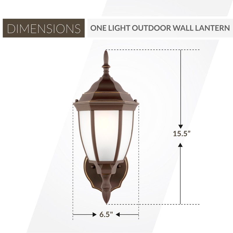Generation Lighting 1-Light Bakersville Traditional Outdoor Wall Lamp Antique Bronze