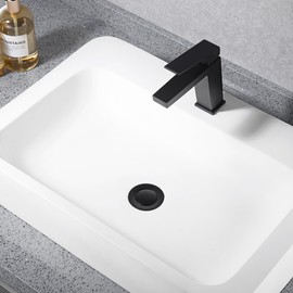Luxier DS03-TM 1 1/2" Bathroom Faucet Vessel Vanity Sink Pop Up Drain Stopper with No Overflow in Matte Black