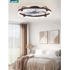 LEDIARY 24 Inch Low Profile Ceiling Fans with Lights and