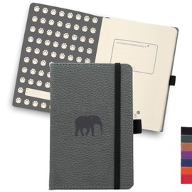 Dingbats* - Wildlife Squared Pocket Notebook A6 - PU Leather Hardcover Journal - Ideal for Work, Travel -Pocket, Elastic Closure, Pen Holder, Bookmark