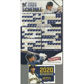 2020 Milwaukee Brewers Pocket & Magnetic Schedule Christian Yelich Ryan Braun !!