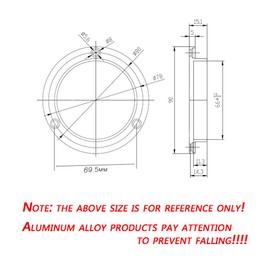 Luminous level, level bubble, universal level, horizontal bubble band scale, metal large disk, horizontal bead installation hole 90mm