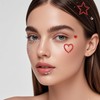 Selbstklebende Gesichts-Rhinestones Mit Stern- Und Herz-Designs, Festival-Haarglitzer, Rave-Accessoires, Gesichtsschmuck FüR