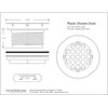 Westbrass A206P-62 2" No-Caulk PVC Compression Shower Drain with 4-1/4"