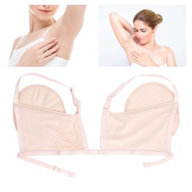 Underarm Sweat Pads, Reusable Adjustable Breathable Ultra Thin Absorbent Armpit Underarm Shield Armpit Sweat Pads, Beige
