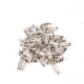 50Pcs Bar Pins Brooch Lock Back Safety Catch Rolling DIY Brooch Craft 20/25/32/38mm Silver(20mm)