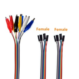 Ganasome 2 in 1 Alligator Clip to Dupont Wire Female - 10pin 20cm for Test Lead Arduino/Raspberry Pi/Orange Pi