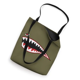 Shark Mouth Plane Nose WW2 P-40 Warhawk A-10 Warthog Teeth Tote Bag