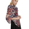 PANTONIGHT Scarf for Women Circle Rings Print Fashion for Spring