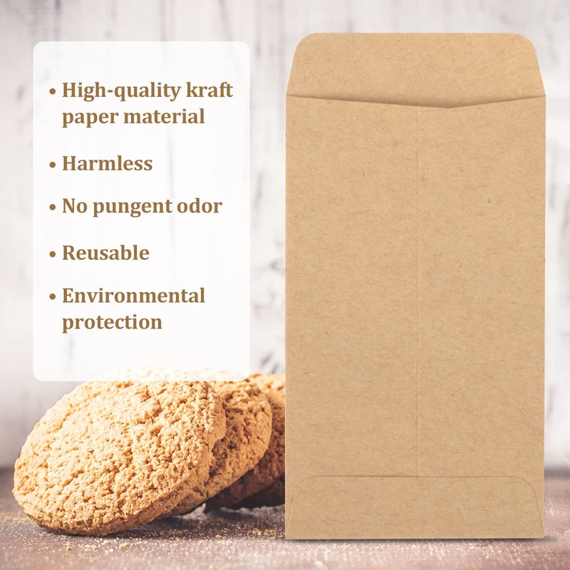 Pack of 100 Paper Kraft Petit Sac en Paper Alimentaire