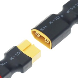 JVSRM XT60 to T Plug Deans Female Male Connector Adapter for RC Car FPV Drone Lipo NiMH Battery Charger ESC No Wires Connector (2 Pair)