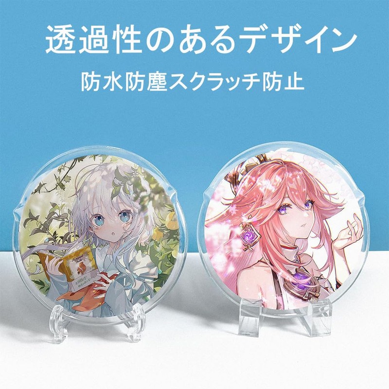 LIKENNY 30 Pcs Clear Round Collection Display Anti-Scratch Can Badge