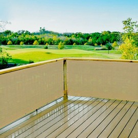 Balcony & Terrace Privacy Screen Fabric Cover Balcony 7M/Light Beige 2ea