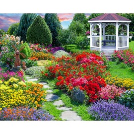 Springbok Flower Garden 500 Piece Puzzle for Adults - Featuring a Beautiful Garden in Bloom