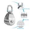 PATIKIL M15 Double Pulley Block, 2 Pack 304 Stainless Steel