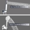 High Pressure Brass Handheld Shower Head,Square Shower Head with Wall
