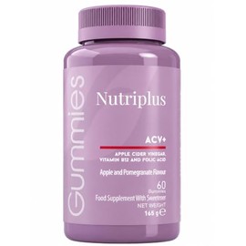 Nutriplus Gomitas de Vinagre de Sidra de Manzana, Suplemento Alimenticio, 165 G, 60                                                                   