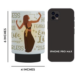 African American Expressions LED Flameless Candles, Fearless Battery Operated LED Candles, Decor Glass Candles for Decor &Mother Gifts - CDL-04