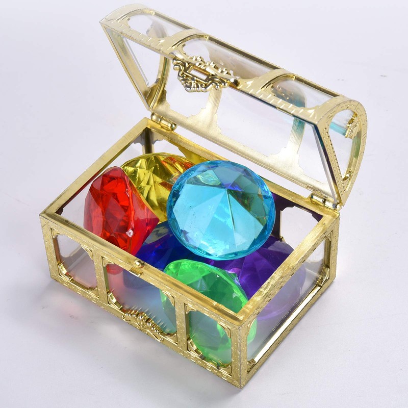 Hercugifts Diving Gem Pool Toy Colorful 6 Big Diamond Set