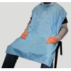 Crosstex NP4BL Plastic Patient Barrier Apron, Knee Length, 27" x 44", Blue