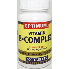 Optimum Vitamin B Complex Supplement 100 Tablets -EXP:07/2027