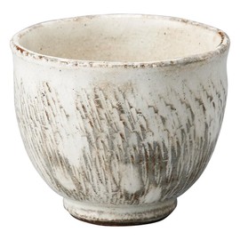 Marui Seiyo Shigaraki Ware 3-4498 Hechimon Tea Cup, Capacity: Approx. 8.5 fl oz (250 ml), Snow Tsubasa, White
