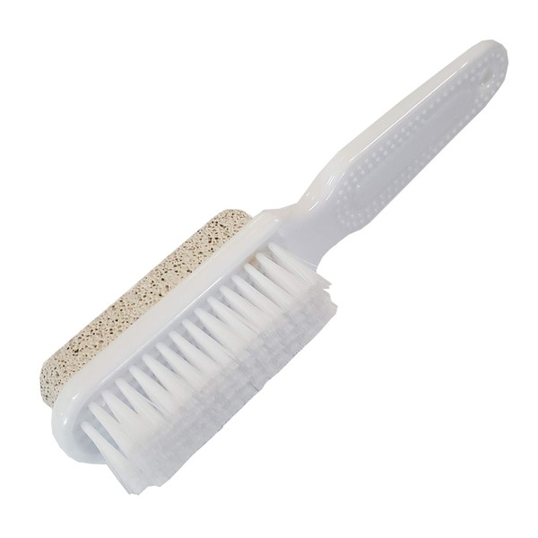 Foot Natural Bristle Brush & Pumice Stone Combo - Exfoliator Pedicures Calluses Remover - Smoother Body skin, feet, elbow Scrubber for Massage SPA Sauna by DreamCut