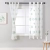 MIULEE Embroidery Sheer Curtains Flora Design Grommet Window Curtain Semi