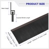 uxcell 2Pcs Door Brush Bottom Sweep H-Shape Aluminum Alloy Base