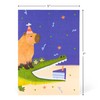 POPWOW Happy Birthday Kid Pop Up Card, Capybara, Alligator, Crocodile,