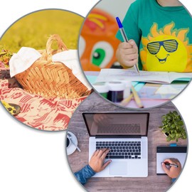 com-four® 8-Piece Fruit Storage Containers Set - Lunch Boxes in 4 Sizes - Storage Box for Camping, Picnic and Travel - Plastic Storage Containers (8 Pieces - Fruits)