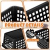 Domensi 12 Pcs Slim Plastic Storage Baskets for Organizing Back