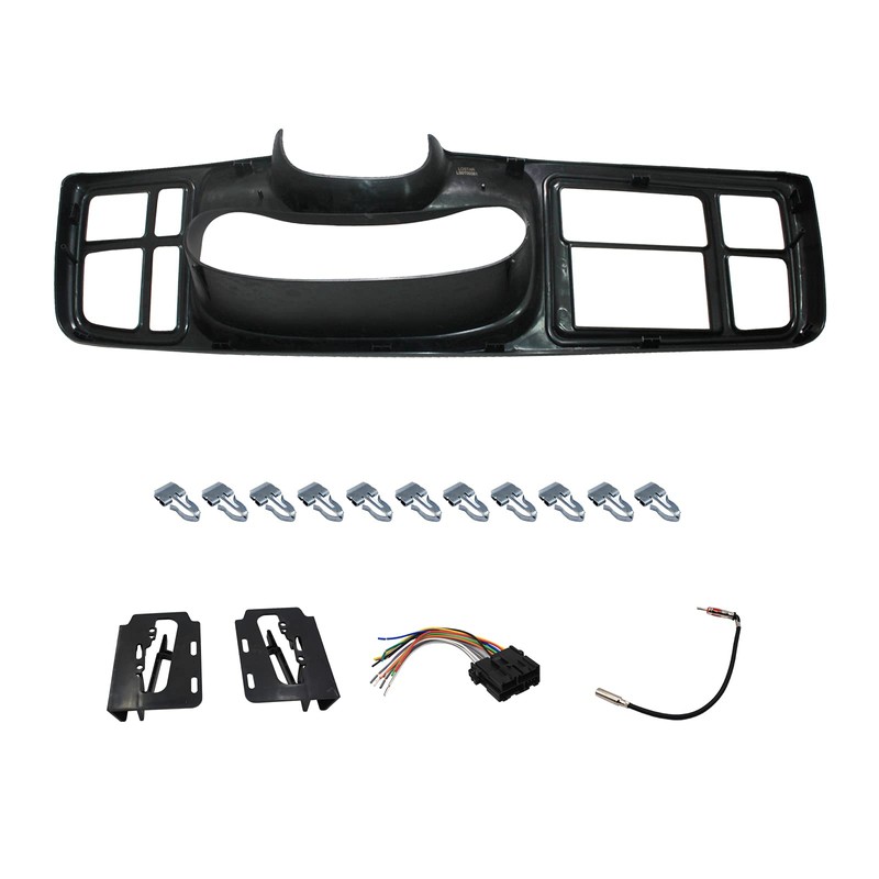 YHB Double DIN Dash Kit W/Wiring Harness & Antenna Adapter