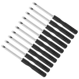 CoCud 10 Pcs 3mm Slotted Flat Screwdriver 80mm Length S2 Steel Flat Screwdriver with Non-Slip Grip (Applications: Glasses, Watches, Electronics, Computer)