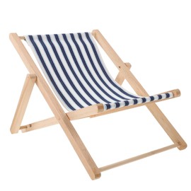 ifundom Folding Wooden Beach Chair, Small Folding Beach Sun Chair, Lounge Deck Chair, Nautical Decoration for Home, Desk, Garden Decoration