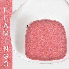 Feltd. Eco Felt Cushion Suitable for Armchair Chairs such as DAW, DAX, Dar, RAR - Comfort with Non-Slip Coating (Flamingo)
