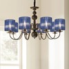 LAMPWELL LYON Clip-on Chandelier Organza Fabric Lamp Shades,Set of 6,Small
