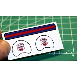 1969 AFL 10-Year Shield Logo Football Gumball Helmets *DIECUT DECALS ONLY* Mini