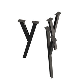 MBQQ Industrial Y Shape Restaurant Table Base,28”Height Furniture Legs